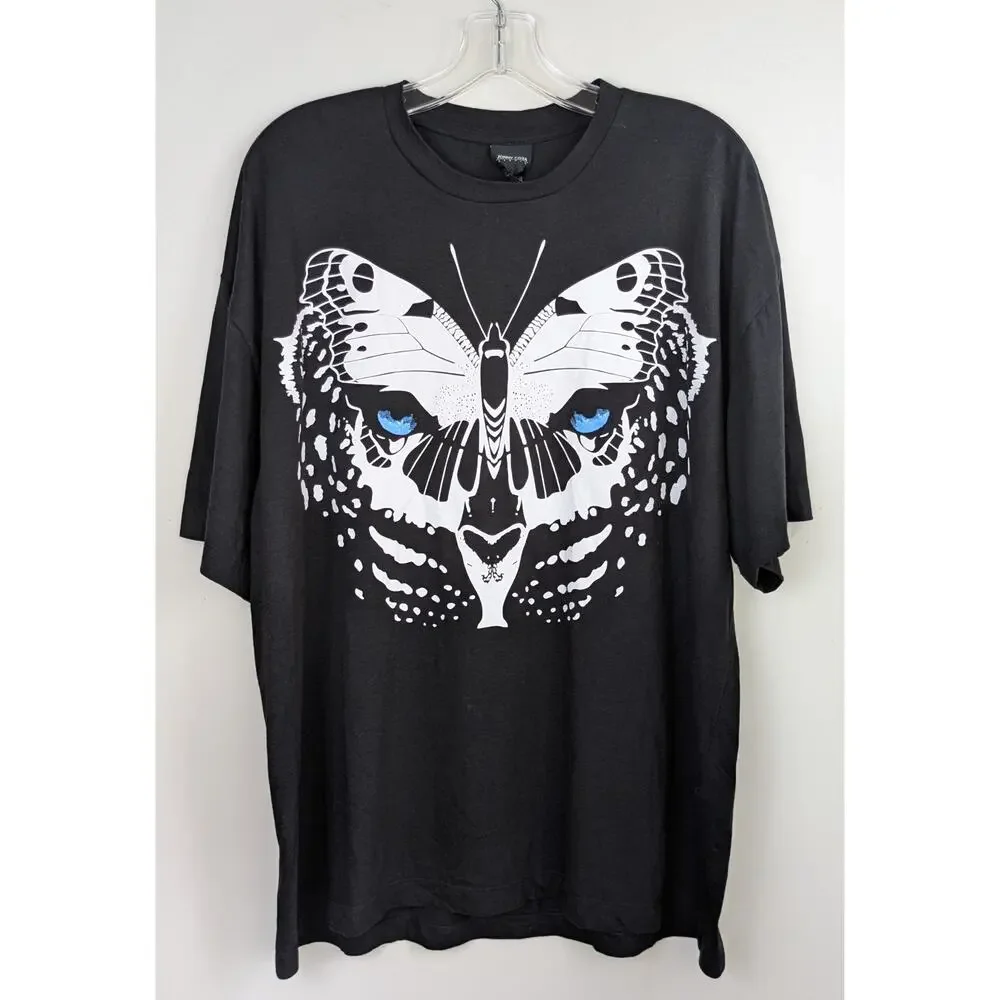 Jonny Cota Studio T-Shirt Large Unisex Black Leopard Wing Streetwear Graphic NEW